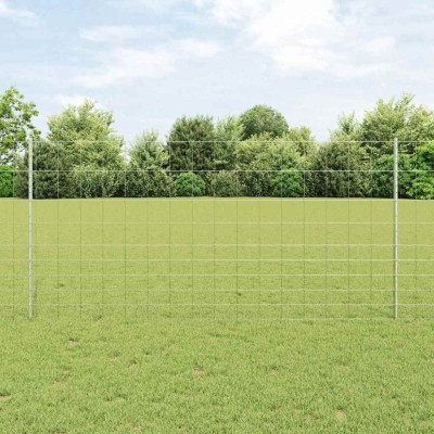 &amp;Icirc;ngrădire cu st&amp;acirc;lpi Argintiu 1.2 x 50 m Oțel foto