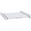 Set Stivuire Mașină Spălat vidaXL cu Raft Retractabil, Oțel, 60x60x8cm, Universal, Alb, Max 80kg + 4kg