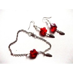 set bratara si cercei cu cristale 41279