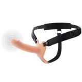 Dildo strap-on scobite - Dorinta Ascunsa Infern Strap-on cu Dildo Realist 16cm Scobit Gol in Interior cu Inel de Prindere de Testicule si...