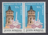 ROMANIA 1992 LP 1285 CENTENARUL FOISORULUI DE FOC BUCURESTI PERECHE MNH, Stampilat