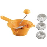 Cumpara ieftin Masina de Pasat Rosii si Legume Tilly 24cm cu 3 Site Italia Material Plastic si Inox pentru Macinat si Stors Suc de Rosii si Bulion