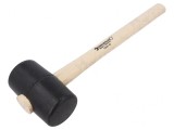 Ciocan Rotund din Lemn cu Cap de Gumă Duritate Shore 90 - 320mm 317g 55mm