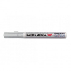 Marker DACO Vopsea Alba, Varf 1-2 mm, Marker, Marker Alb, Markere Albe, Marker cu Vopsea Alba, Marker Alb pe Baza de Alcool, Markere Albe, Marker Alb