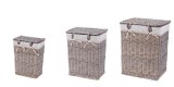 Cumpara ieftin Set 3 cosuri rufe, depozitare lemn salcie textil gri 30,5 x 20,5 x 40 cm, 37 x 26,5 x 47 cm, 44 x 33 x 56 cm