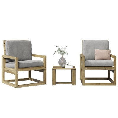 Gossi set mobilier de gradina, 3 piese, lemn de pin impregnat foto