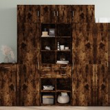 vidaXL Dulap depozitare stejar fumuriu 70x42,5x225 cm lemn prelucrat 3281340