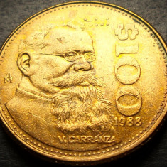 Moneda exotica 100 PESOS - MEXIC, anul 1988 * cod 4377