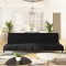 vidaXL Canapea extensibilă cu 2 locuri, negru, catifea 375880
