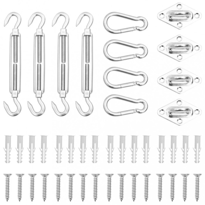 Gossi set accesorii parasolar din otel inoxidabil, 12 piese