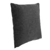 Pernă decorativă din chenille, antracit, 50x50 cm, două fețe, cu fermoar, CMCLASS