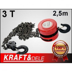 Macara cu Lant /Palan -3 T-kraftprofesional-KD1117 foto