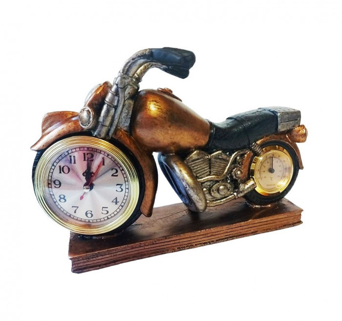 Ceas decorativ, Motocicleta, De masa, 32 cm, XC0379