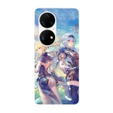 Husa compatibila cu Huawei Nova Y70 model Genshin Impact, Silicon, TPU, Viceversa, Transparent, Carcasa