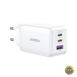 Incarcator Retea UGREEN CD244 65W 3A 1 x USB-A - 2 x USB-C Alb