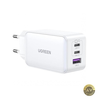 Incarcator Retea UGREEN CD244 65W 3A 1 x USB-A - 2 x USB-C Alb foto
