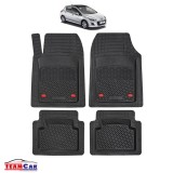 Covorase Auto TeamCar&reg; Tip Tavita Compatibile Peugeot 308 I (2007-2013) Negru, Material Rezistent, Cauciuc