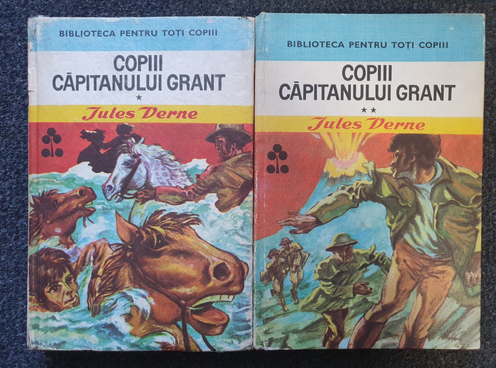 COPIII CAPITANULUI GRANT - Jules Verne (2 vol. Biblioteca pentru toti copiii)  | Okazii.ro