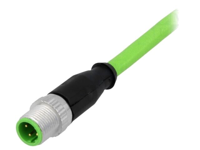 Conector M12 tată 4 pini drept D-Ethernet cablu 5m HARTING