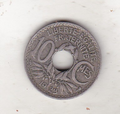 bnk mnd Franta 10 centimes 1923 foto