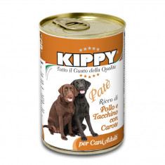 Pate Kippy dog, cu pui, curcan si morcov, 400g foto