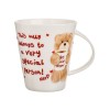 Cana Ursulet Alba, Inimioare Rosii si Mesaj, Portelan 400ml - Cadou Special, Microunde/Vase