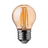 Bec LED Filament Vintage G45 E27 2W, Lumina Calda 2700k, Exterior/Interior, 20W echivalent, Durata 30000h
