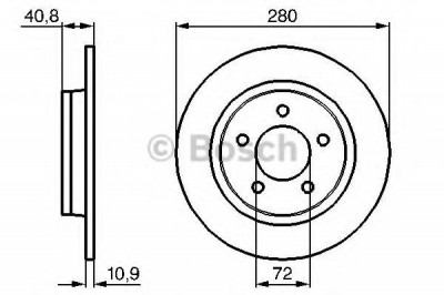 Disc frana MAZDA 5 (CW) (2010 - 2016) BOSCH 0 986 479 C79 foto