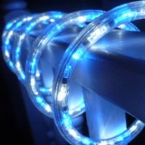 Furtun Lumini LED 20m Alb/Albastru, Decoratiuni Craciun Exterior/Interior, Flexibil, Alimentare 220V