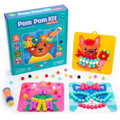 Set creativ cu pompoane - Imbraca animalutele foto