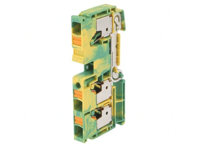 &Icirc;mbinare Șine 10mm2 3 Borne Galben-Verde