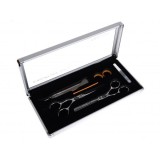 Set profesional foarfece tunsoare+foarfece filat+brici marime 5.50 pentru mana Dreapta