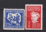 IUGOSLAVIA 1945 MI.459-460 MNH