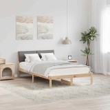 VidaXL Cadru de pat Maroniu și taupe 120 x 200 cm Lemn masiv de pin 878542