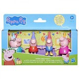 Set figurine Peppa Pig Petrecere &icirc;n Familie, 4 personaje, 7,6 cm