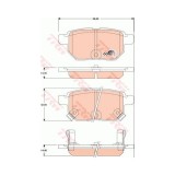 Set placute frana Trw GDB3454, parte montare : Punte spate