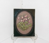 Tablou ceramica basorelief emailata, hand made - Flori Linnea - semnat Aimo Nietosvuori, JIE Gantofta Suedia