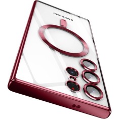 Husa compatibila cu Samsung Galaxy S24 Ultra, ALC MOBILE, pentru telefon mobil cu protectie pentru camera, Tehnologie MagSafe, rezistenta la socuri, c