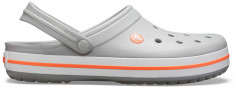 Saboti Crocs Crocband Gri - Light Grey/Bright Coral foto