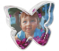 Glob foto fluture cu inimioare personalizat, 9.7?2.7?8.8 cm, fotografie inclusa foto