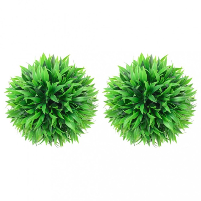 Bile arbuști cimișir artificial, 2 buc., 30 cm