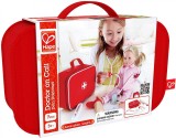 Set de doctor din lemn Hape, 7 piese, geanta medicala copii