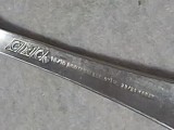 Lingurita veche marcata lingurita vintage auriu/argintiu albastru sidef pt servici tacam.CRC 18/10 ROSTFREI EDELSTAHL 28/24 KARAT DEKORHARTVERGOLDET