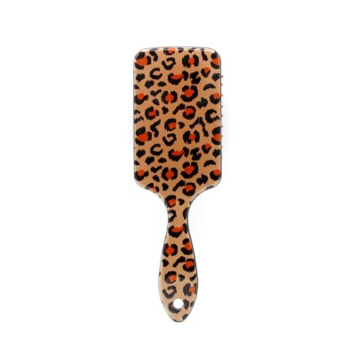 Perie pentru par, dreptunghiulara, Leopard, Maro foto
