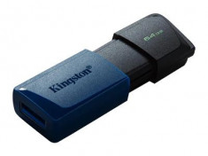 Stick memorie USB KINGSTON DataTraveler Exodia DTX/64GB, 64GB, USB 3.2, negru-albastru foto