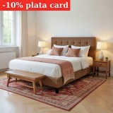 Pat Mali 160x200 cm Tapitat Stofa Maro Somiera Inclusa (cod L8)