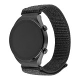 Curea pentru Huawei Watch GT 2 (46mm)/GT 2 Pro/GT 3 Pro (46mm)/Ultimate, Xiaomi Watch S1 - Fixed Nylon Sporty Strap - Dark Gray