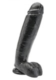 Dildo Realist Get Real, PVC, Negru, 25.5 cm