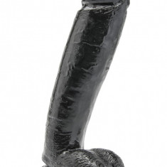 Dildo Realist Get Real, PVC, Negru, 25.5 cm