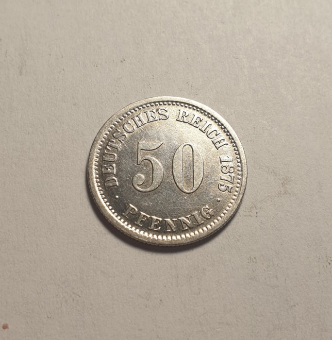 50 Pfennig 1875 D Piesa Frumoasa